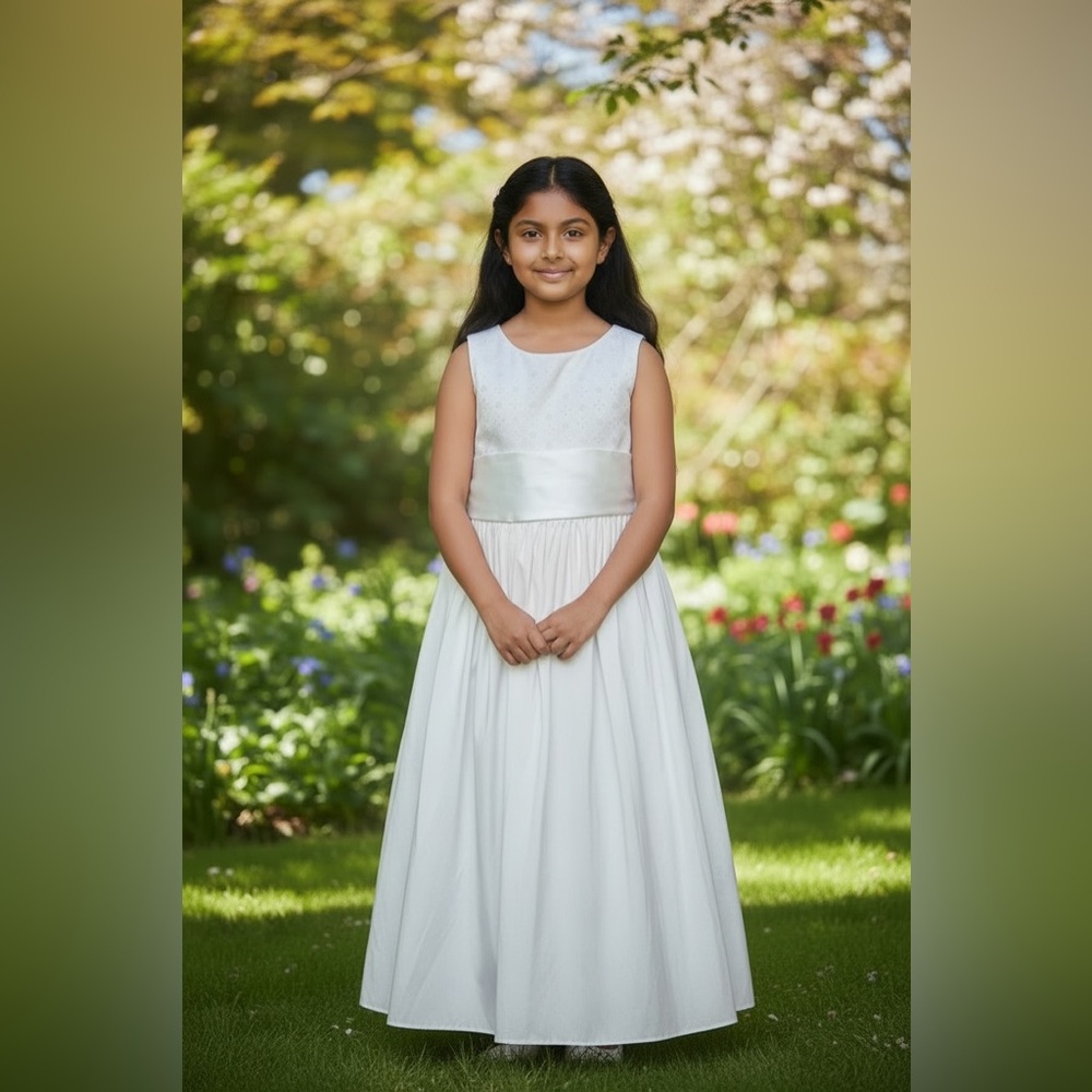 Cinderella Elegant White‎ Kids Formal Dress